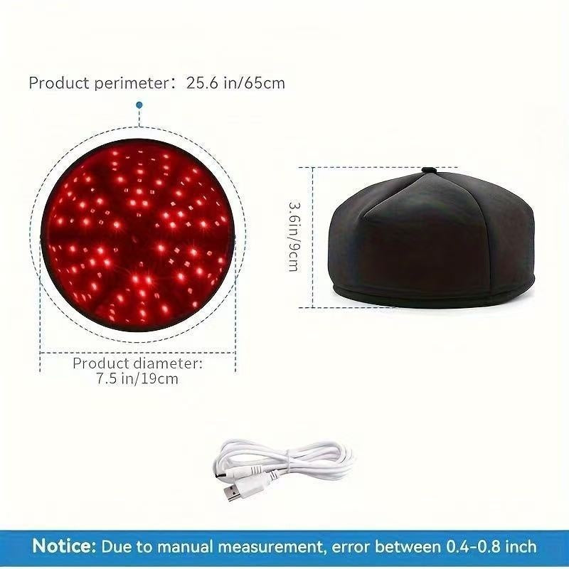 Casquette LED Rouge Repousse Cheveux – Soin Capillaire Infrarouge
