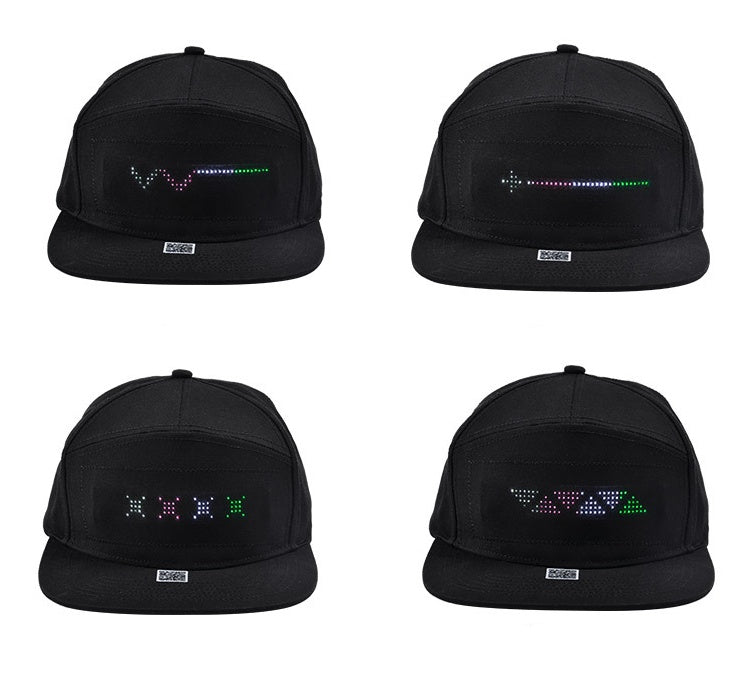 Casquette LED Affichage Couleur – Accessoire Lumineux Tendance
