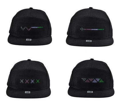 Casquette LED Affichage Couleur – Accessoire Lumineux Tendance