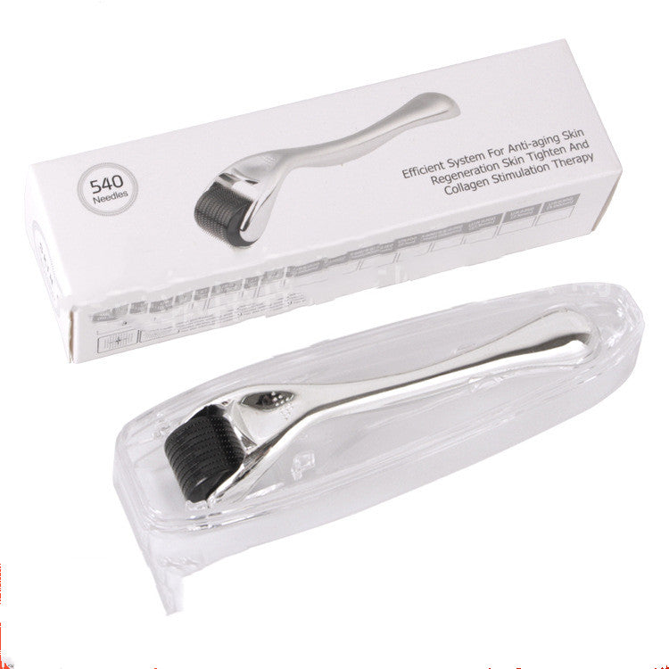 Rouleau Microneedling 540 Aiguilles Or &amp; Argent – Soin Visage Anti-Âge