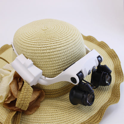 Loupe LED Frontale Grossissante – Casque Lumière pour Travaux de Précision