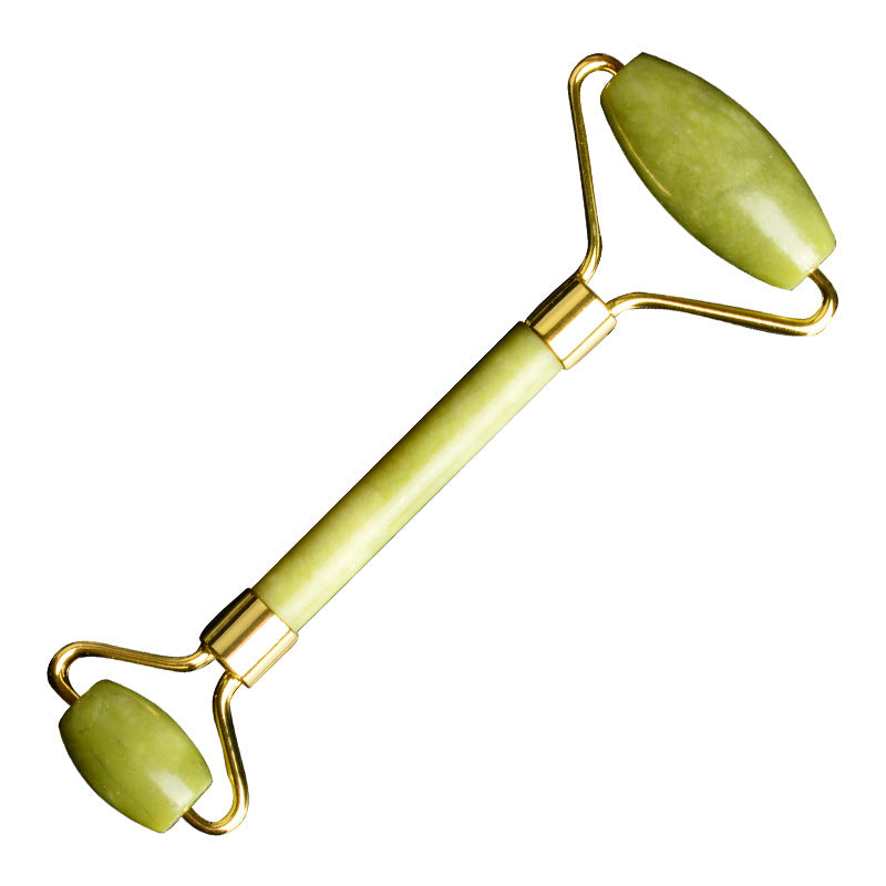 Rouleau Jade Double Embout – Massage Visage Drainant &amp; Anti-Rides