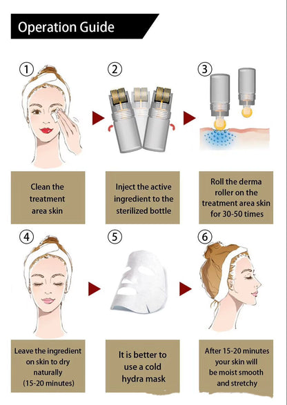 Rouleau Microneedling Or Automatique – Introducteur Beauté Anti-Âge