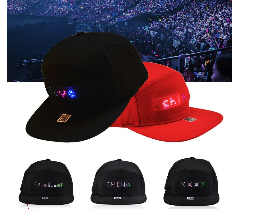 Casquette LED Affichage Couleur – Accessoire Lumineux Tendance