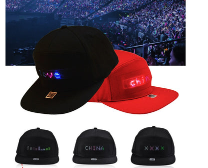 Casquette LED Affichage Couleur – Accessoire Lumineux Tendance