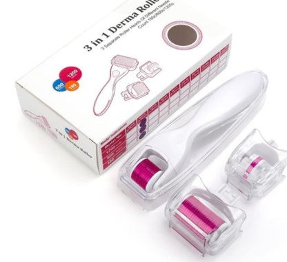 Rouleau Microneedling 3-en-1 – Soin Visage Multifonction Anti-Âge