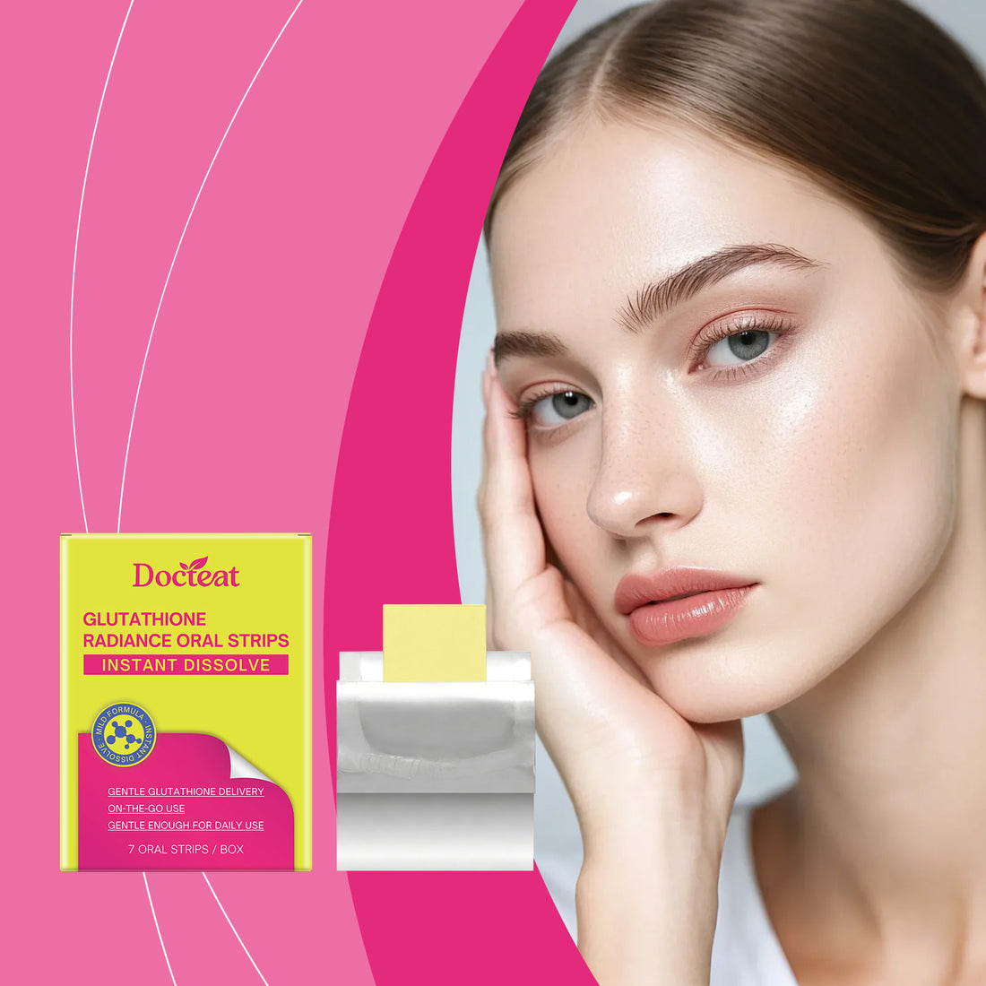 Patches Oraux Glutathion Éclaircissants – Soin Teint Lumineux & Unifiant