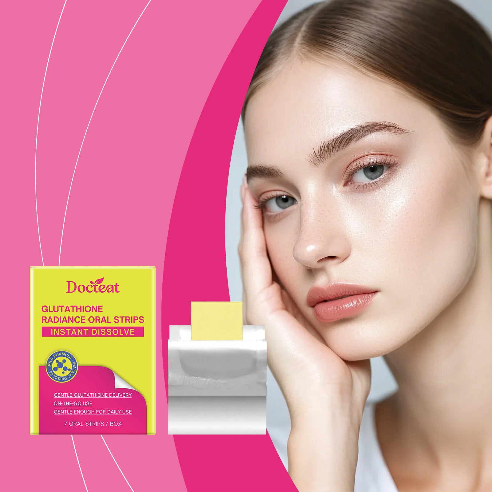 Patches Oraux Glutathion Éclaircissants – Soin Teint Lumineux &amp; Unifiant