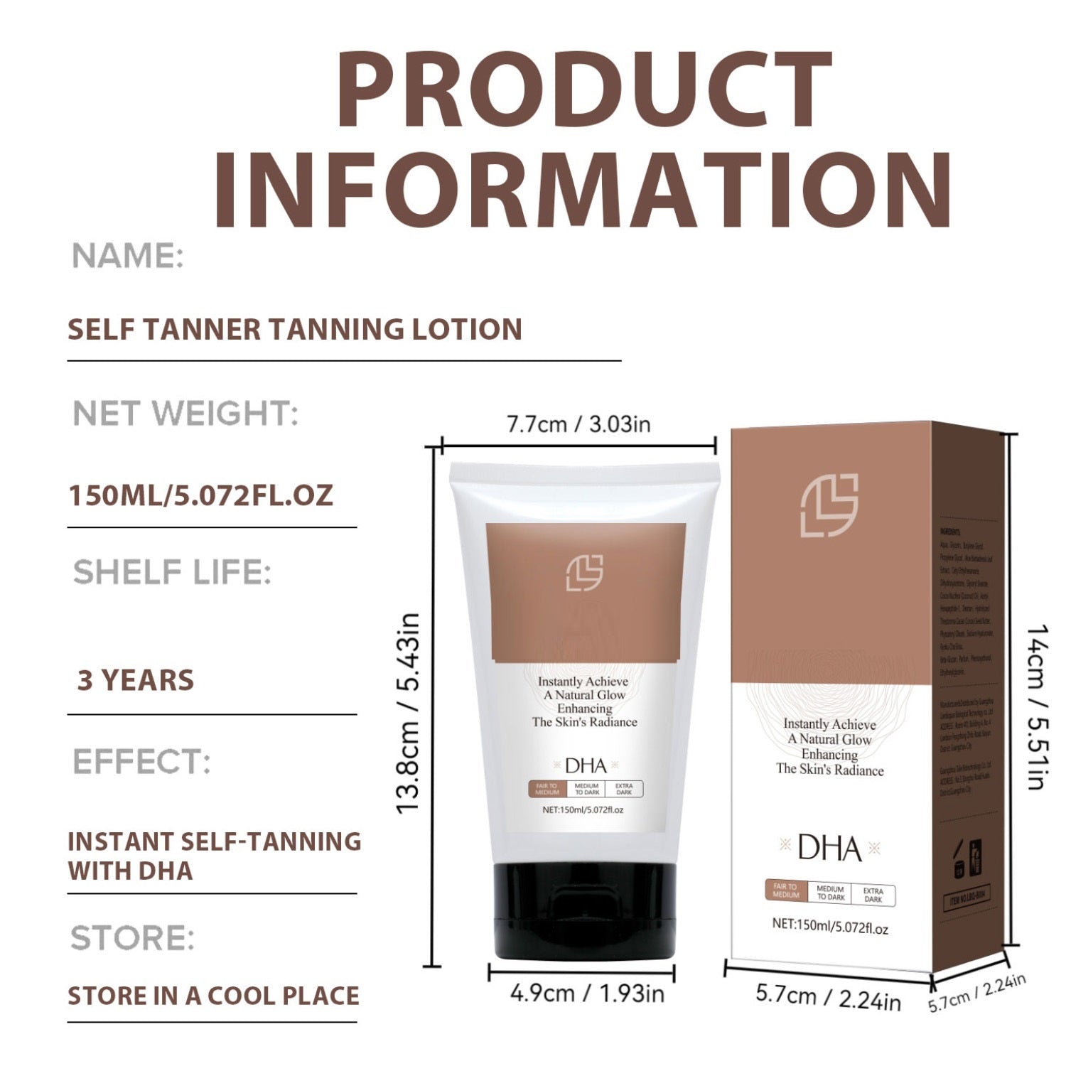 Lotion Corps Noire Hydratante 150ml – Soin Peau Douce &amp; Lumineuse