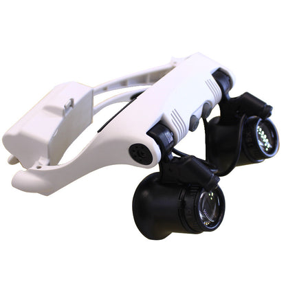 Loupe LED Frontale Grossissante – Casque Lumière pour Travaux de Précision