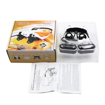 Loupe LED Frontale Grossissante – Casque Lumière pour Travaux de Précision